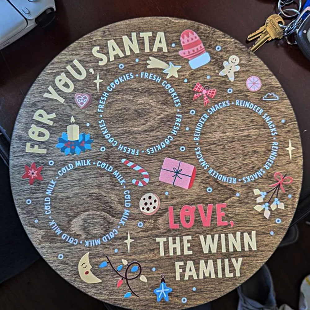 Personalized Christmas Cookie Tray, Kids Christmas Tradition