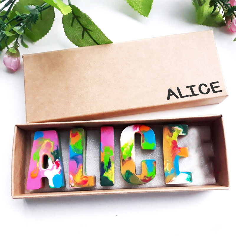 Personalized Name Crayons, NAME Crayons for Kids in a Gift Box