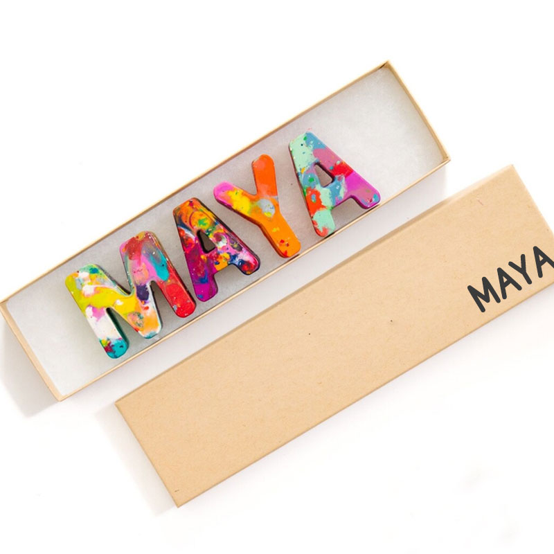 Personalized Name Crayons, NAME Crayons for Kids in a Gift Box