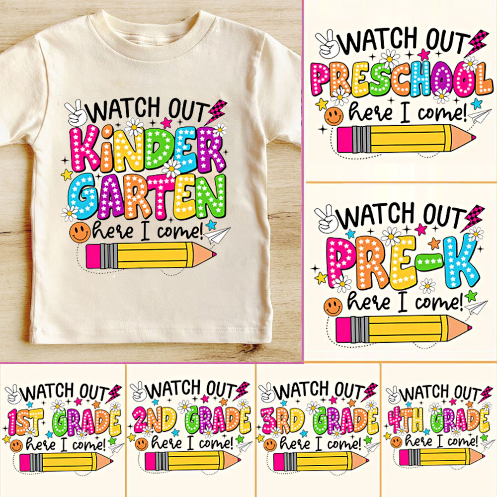 Retro Back to School Pre-K - 4 Grade T-shirt