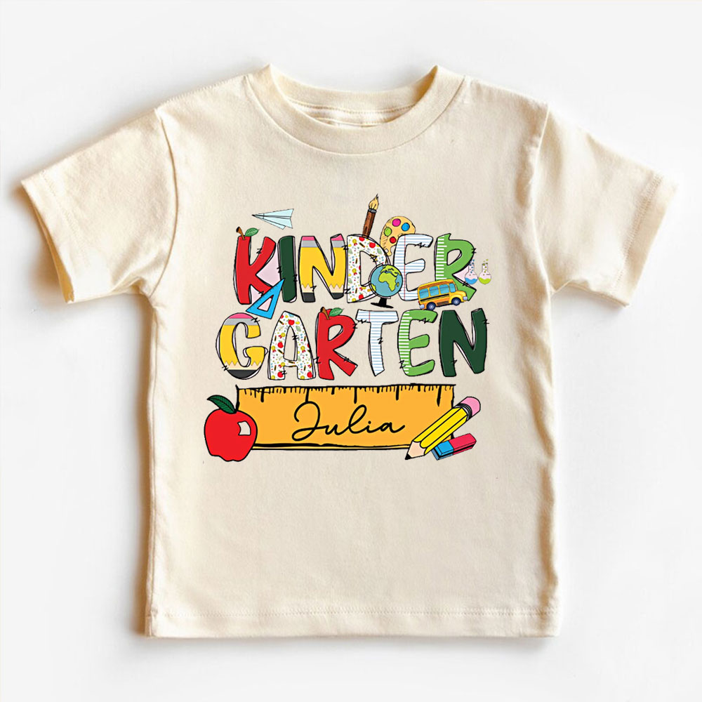 Custom Grade and Name Kids Back To School Tees