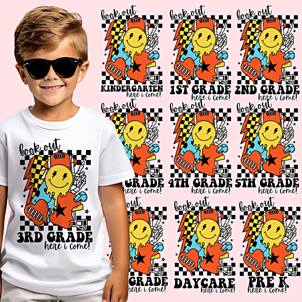 Look Out Football Back To School Grade Tees