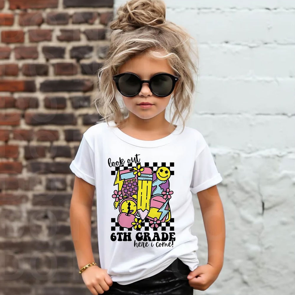 Cool Girl Look Out Back To School Grade Tees