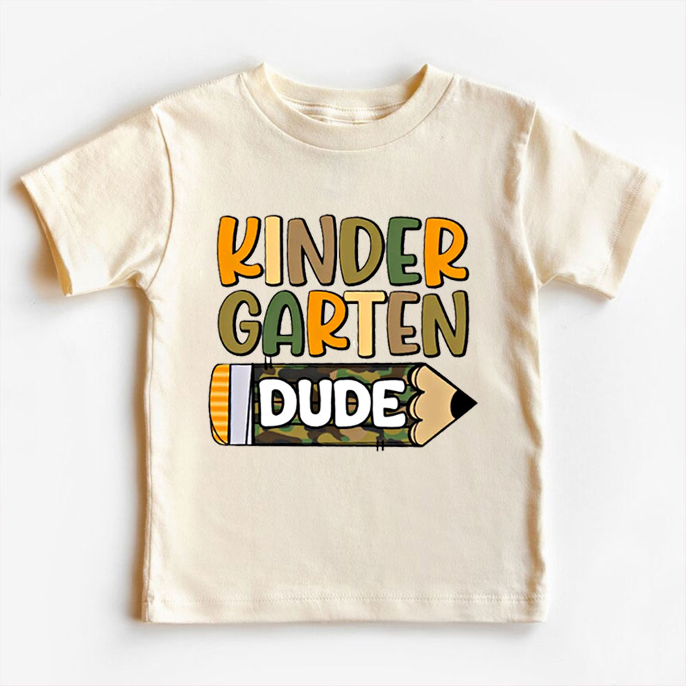 Kindergarten Dude Back to School Grade Kids T-shirt