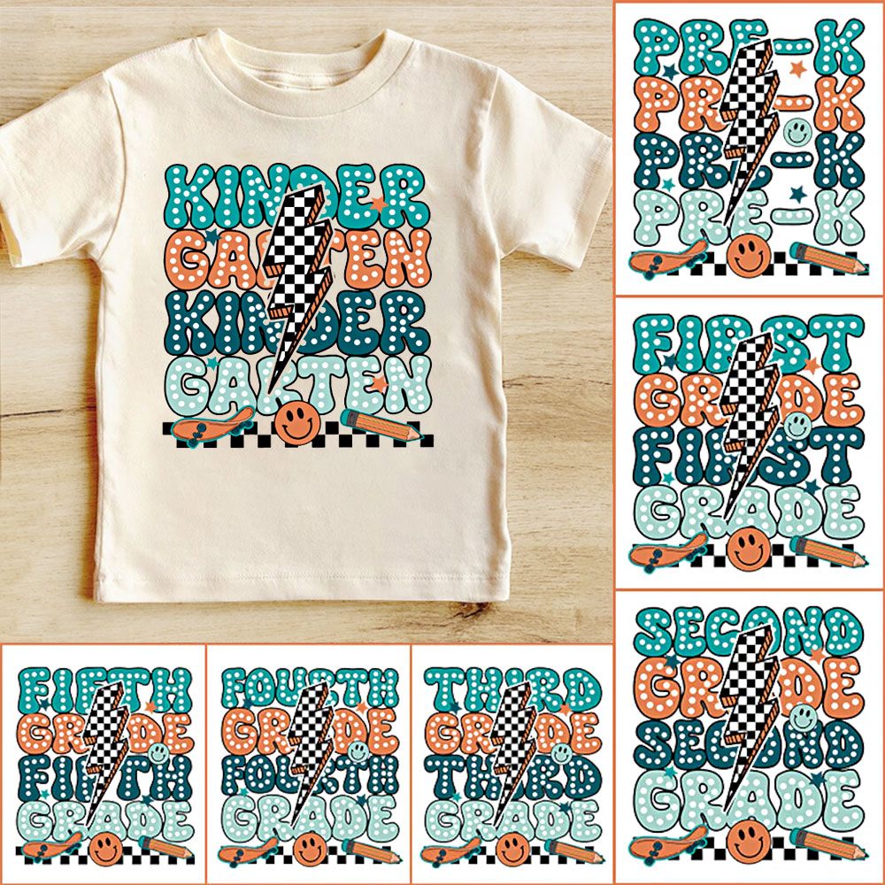 Kids First Day Of School Grade Tees