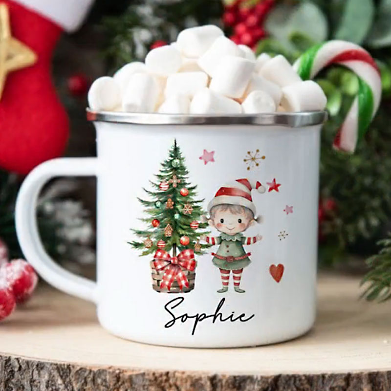 Personalized Christmas Childrens Hot Chocolate Mug