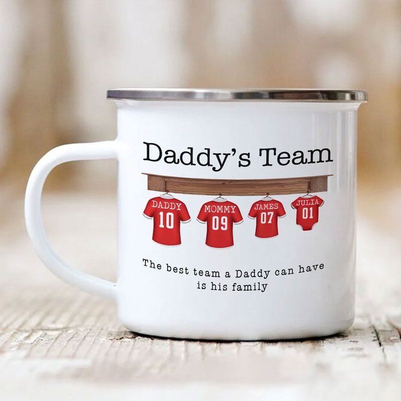 Personalised Mug for Him, Dads Sport Team Mug