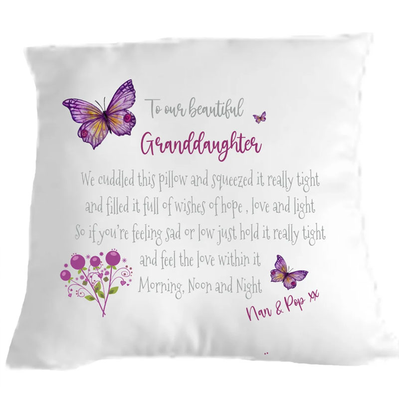 Personalized Granddaughter Cuddle Cushion with Name