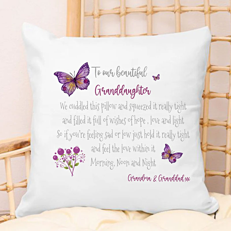 Personalized Granddaughter Cuddle Cushion with Name