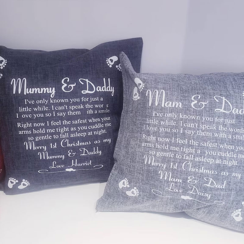 Personalised Mummy and Daddy Cushion Gift