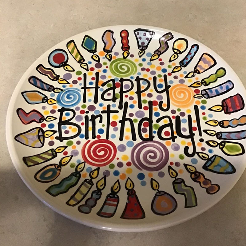 Monogramed Toddler Birthday Plate with Name