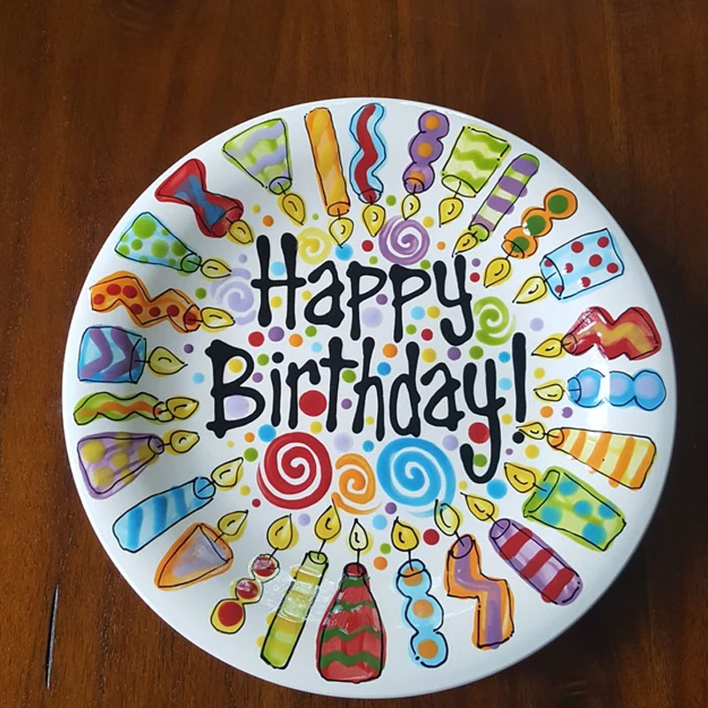 Monogramed Toddler Birthday Plate with Name