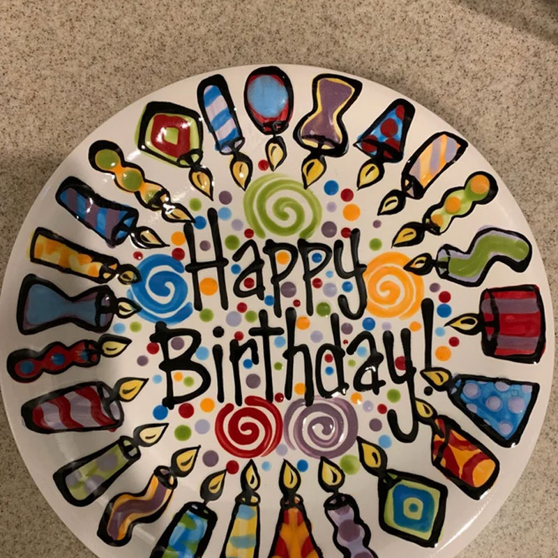Monogramed Toddler Birthday Plate with Name