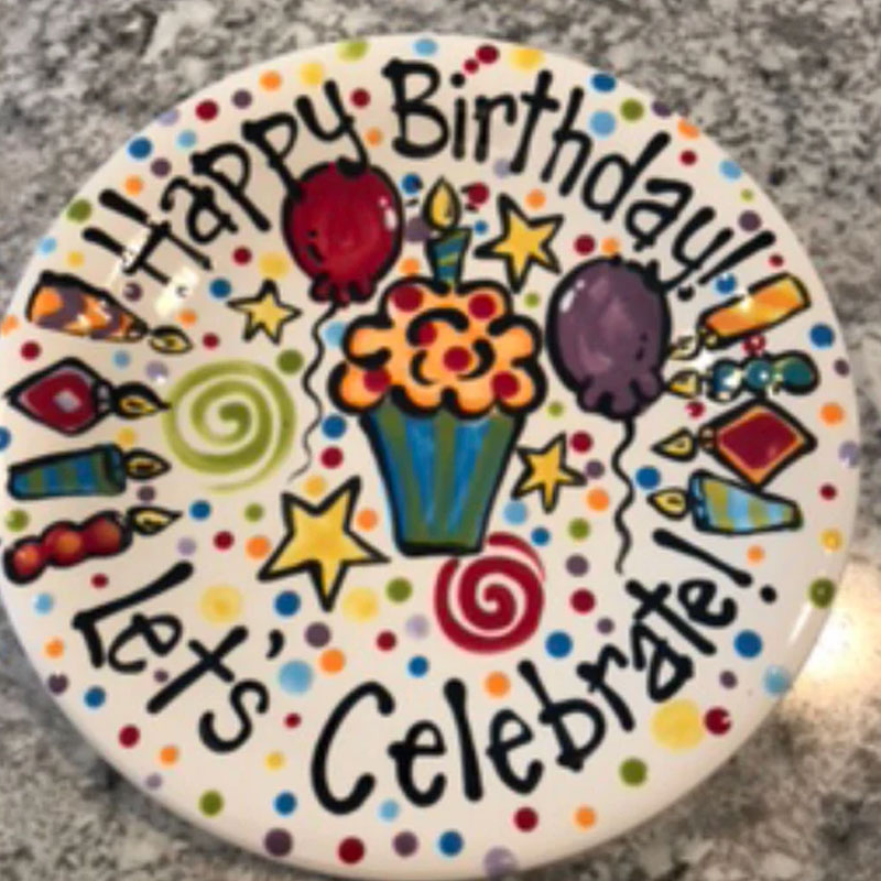 Monogramed Toddler Birthday Plate with Name