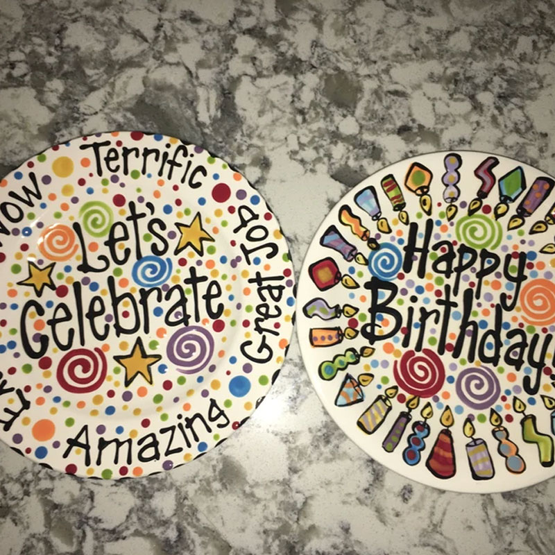 Monogramed Toddler Birthday Plate with Name