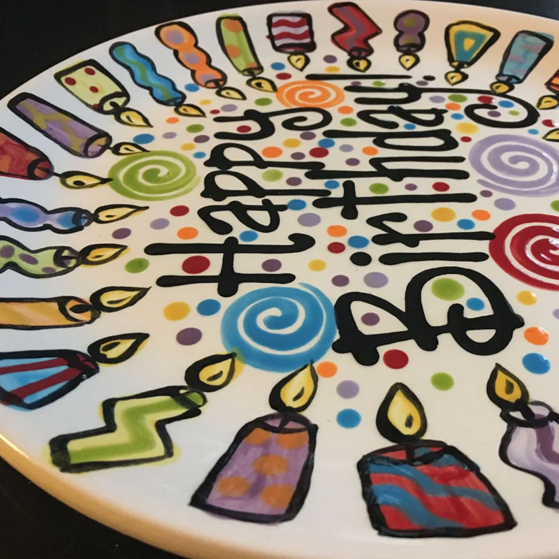 Monogramed Toddler Birthday Plate with Name