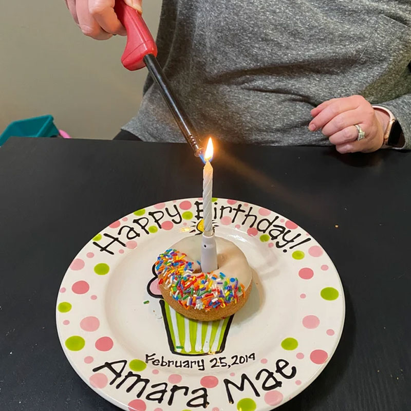 Personalized Birthday Plate, Colorful Cupcake Cake Plate