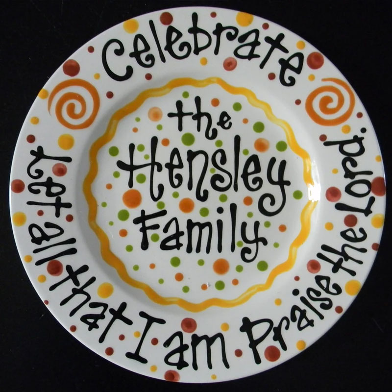 Personalized Family Special Day Celebration Plate