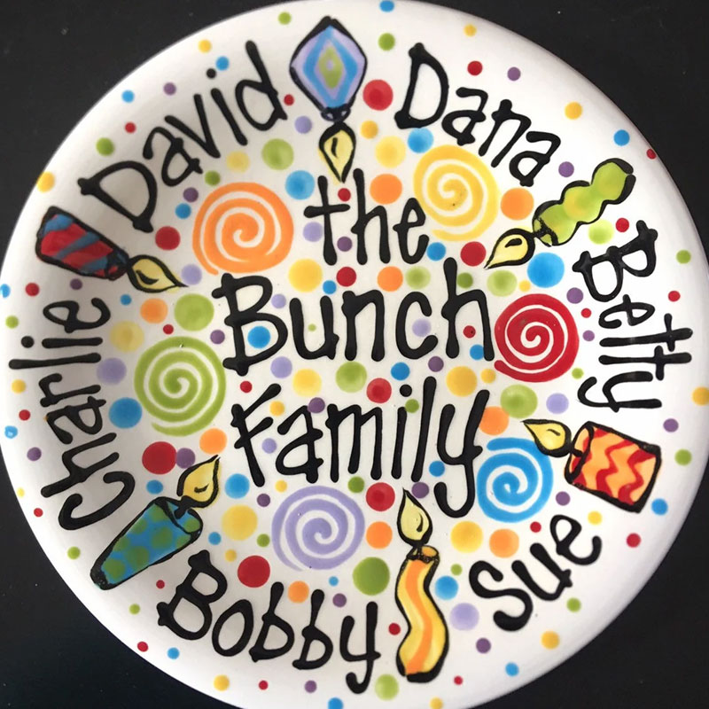 Personalized Family Special Day Celebration Plate