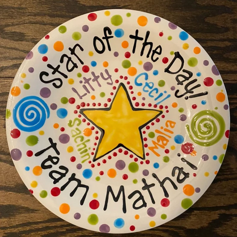 Personalized Family Special Day Celebration Plate
