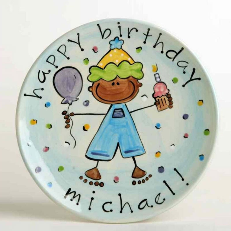 Custom Birthday Ceramic Cake Plate for Girls and Boys