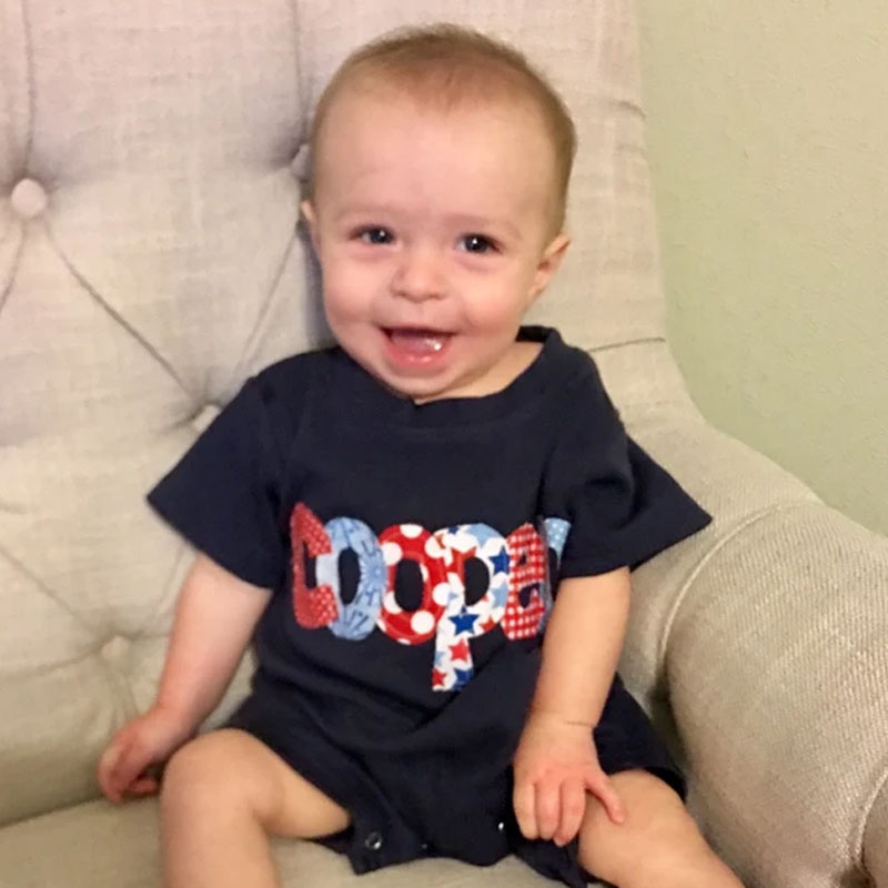 Personalized July 4th Baby Summer Romper
