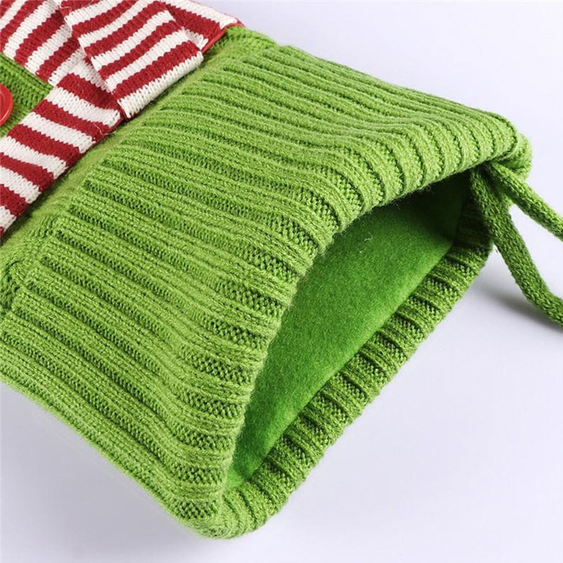 Embroidered Knit Scarf Family Christmas Stocking