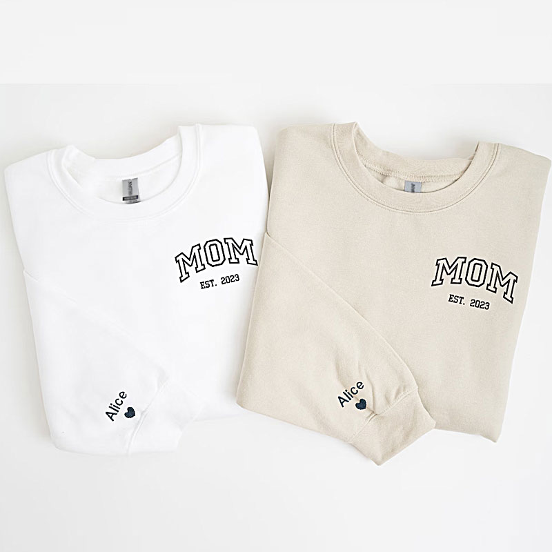 Custom Dad Embroidered Sweatshirt With Kids Names