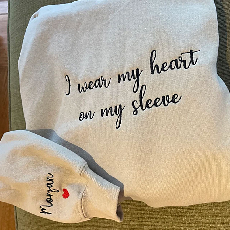 Custom Dad Embroidered Sweatshirt With Kids Names