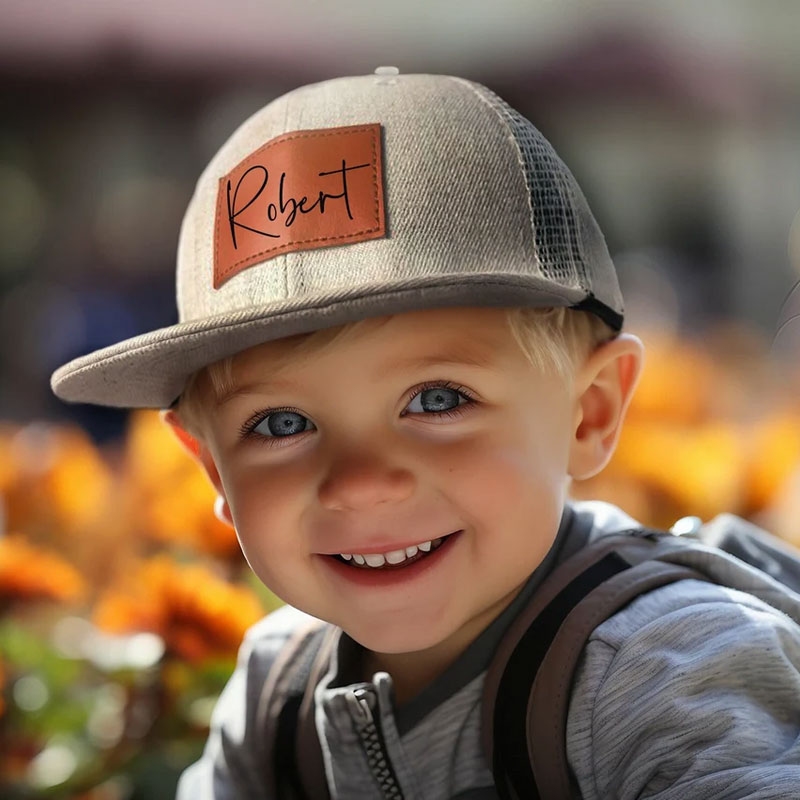Personalized Toddler Hat Name for Dad and Son,Trucker Hat