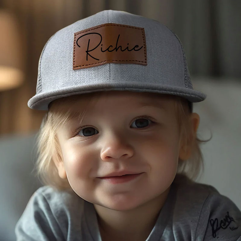 Personalized Toddler Hat Name for Dad and Son,Trucker Hat