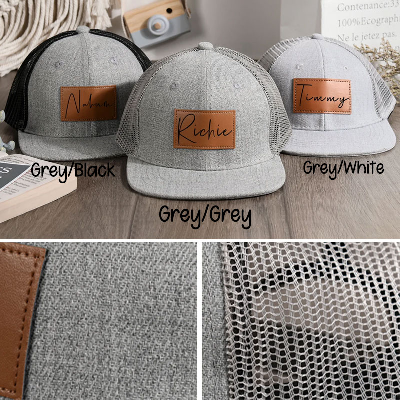 Personalized Toddler Hat Name for Dad and Son,Trucker Hat