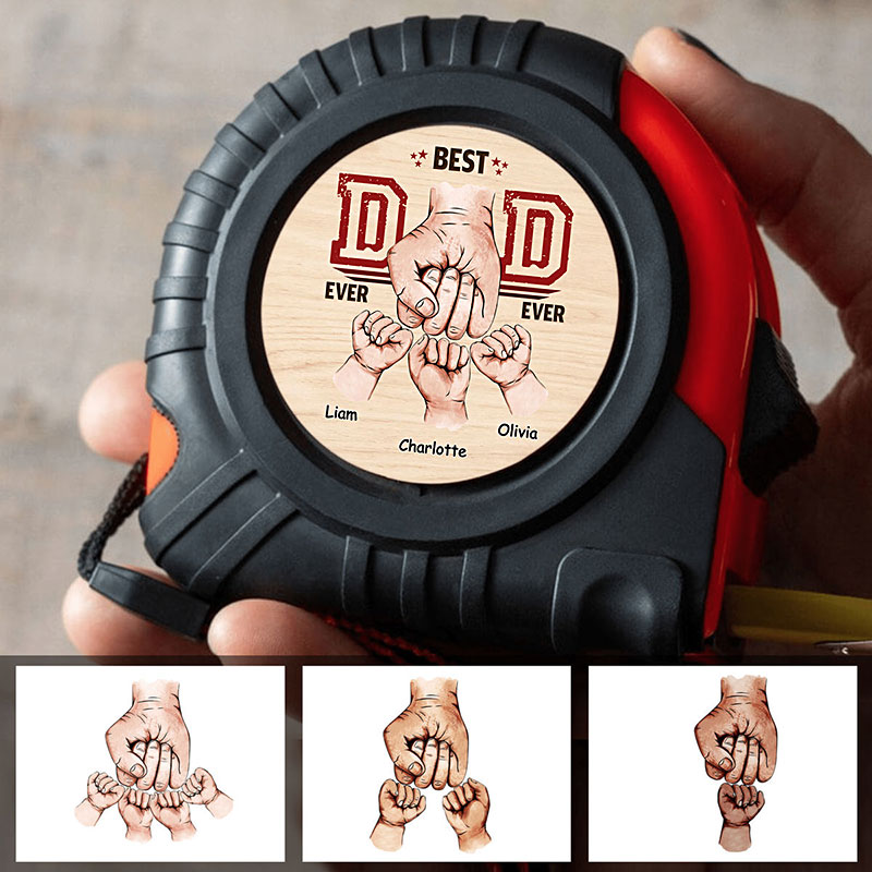 Custom Tape Measure,Hand Bumping Best Dad Ever Ever