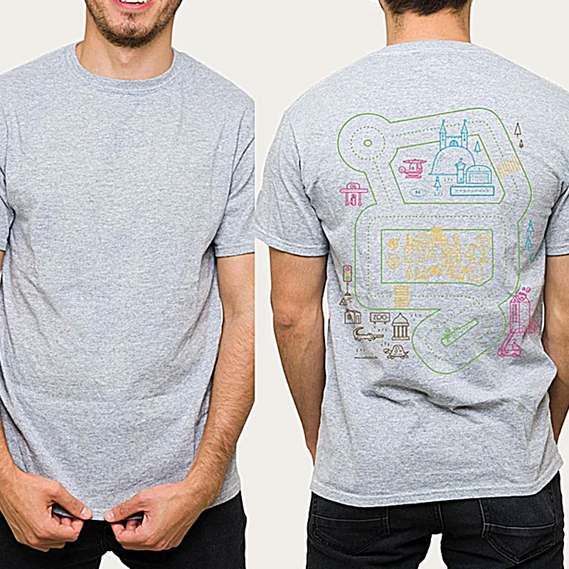 [Adult Tee]Road Map Road Game Dad T-shirt, Father's Day Gift