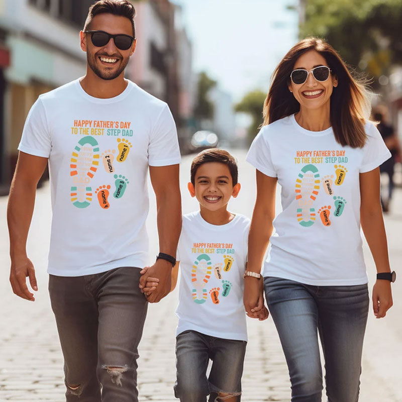 Custom Fathers Day Shirt, The Best Step Dad