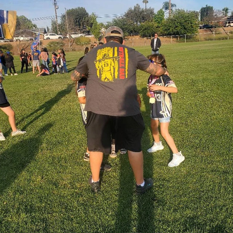 Custom Softball Dad Shirt with Name and Number