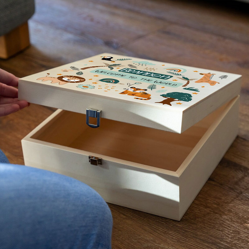 New Baby Keepsake Box - Gift For Newborn Mum Dad Parents