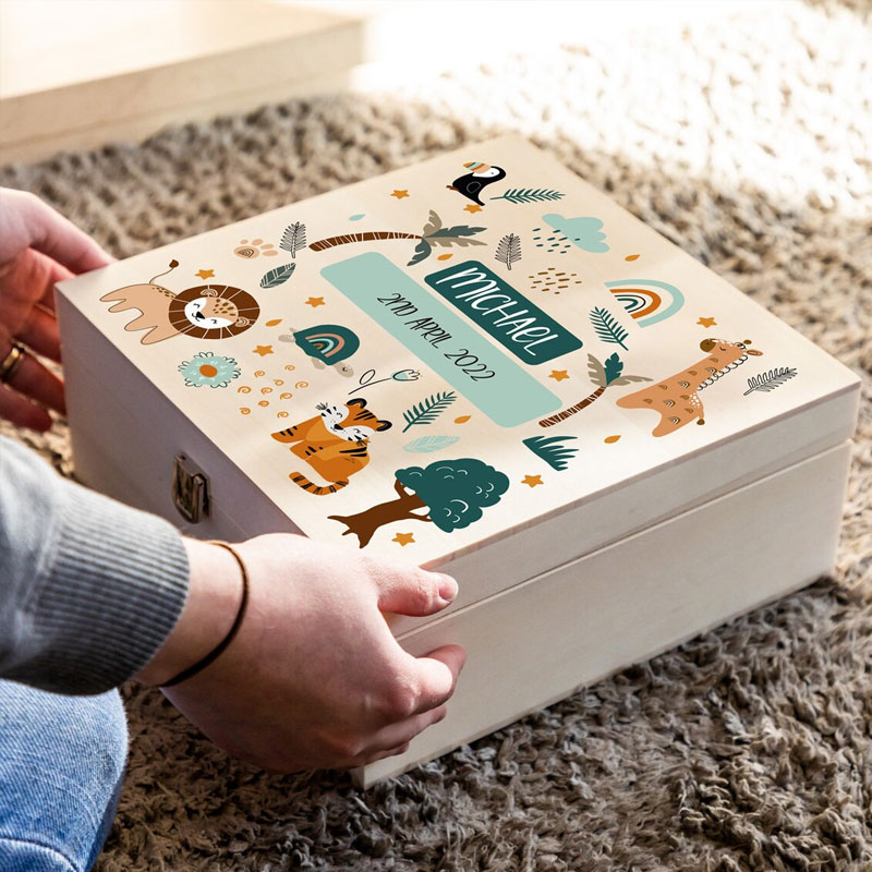 New Baby Keepsake Box - Gift For Newborn Mum Dad Parents