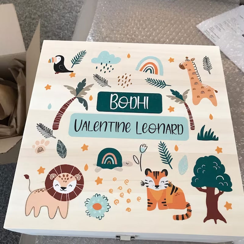 New Baby Keepsake Box - Gift For Newborn Mum Dad Parents