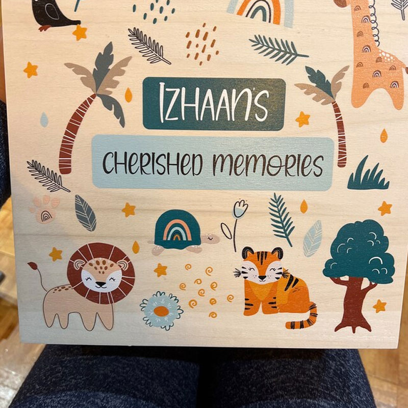 New Baby Keepsake Box - Gift For Newborn Mum Dad Parents