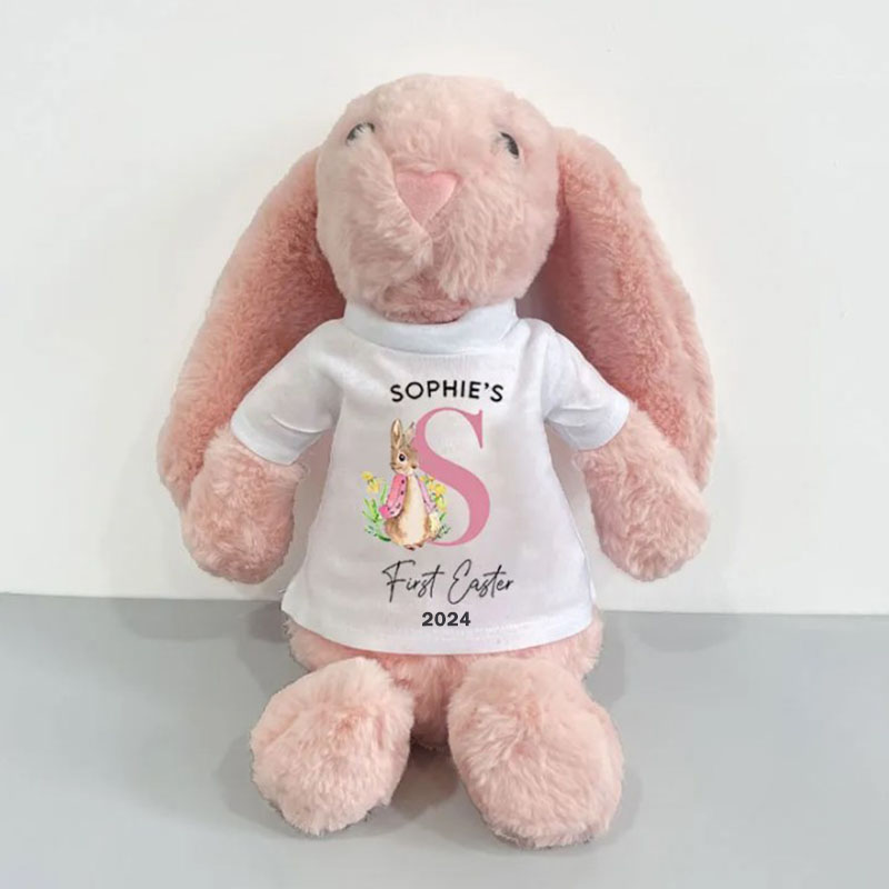 Baby First Easter Bunny Plush Toy, Custom Bunny Rabbit Plush