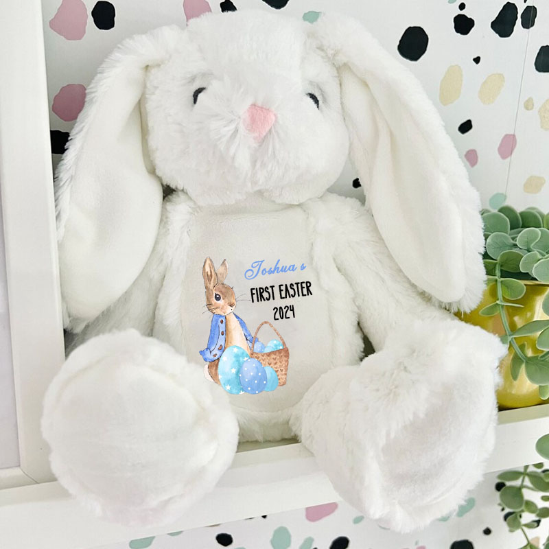 Custom Name First Easter Rabbit Eggs Toy Easter Newborn Present