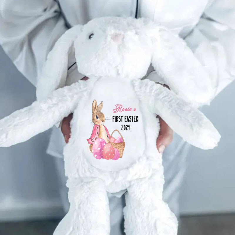 Custom Name First Easter Rabbit Eggs Toy Easter Newborn Present