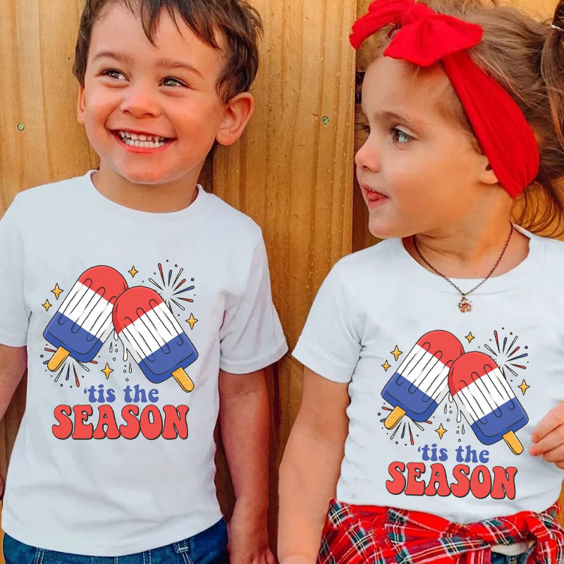 [Youth Shirt / 2-14 Years]Fireworks Ice Cream Kid Shirt