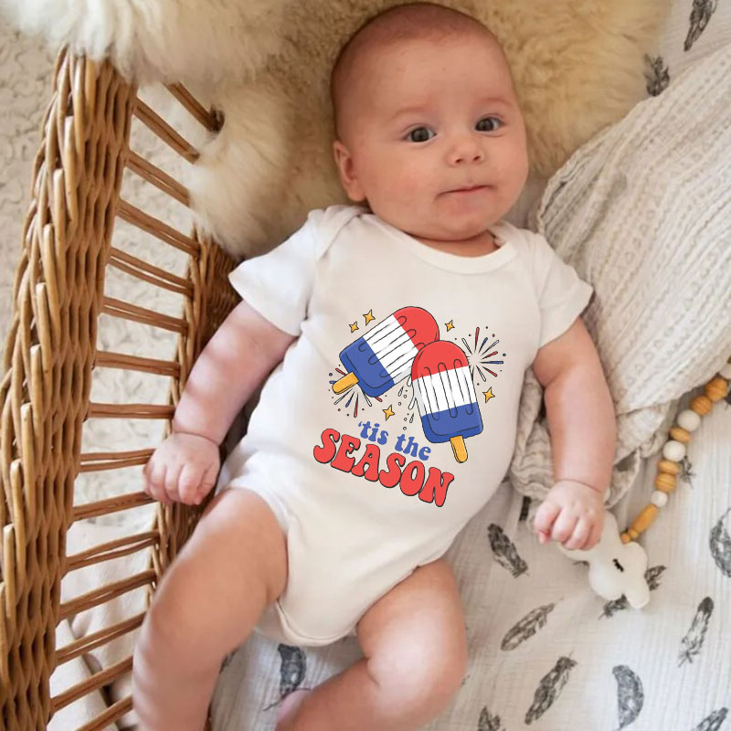 [Baby Bodysuit]Fireworks Ice Cream Baby Bodysuit