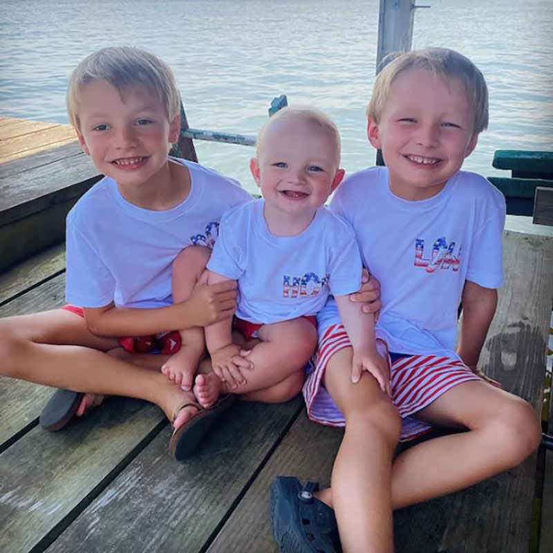[Youth Shirt / 2-14 Years]4th of July Patriotic Bass Fish Monogram Kid Shirt