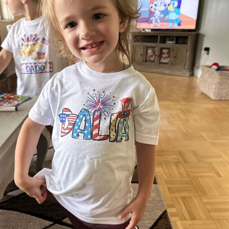 [Youth Shirt / 2-14 Years]Personalized Fourth of July Summer Shirt