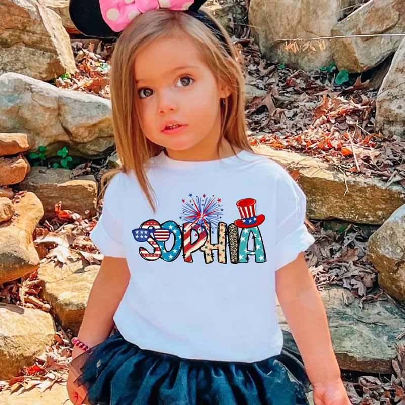 [Youth Shirt / 2-14 Years]Personalized Fourth of July Summer Shirt