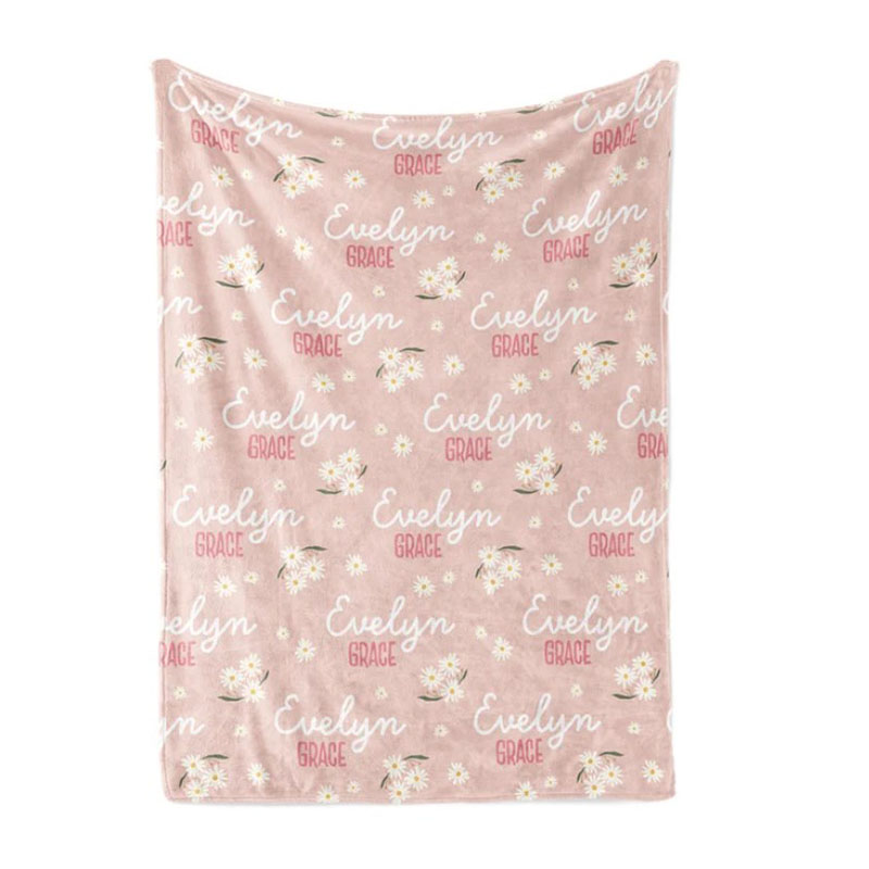 Daisy Name Blanket Personalized Blanket