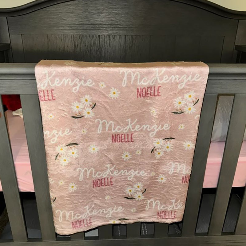 Daisy Name Blanket Personalized Blanket